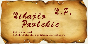 Mihajlo Pavlekić vizit kartica